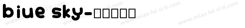 biue sky字体转换